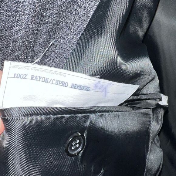 Ermenegildo Zegna Men’s Suit Jacket Blazer 42L Gray Plaid Three Button Wool Ital - Picture 4 of 5